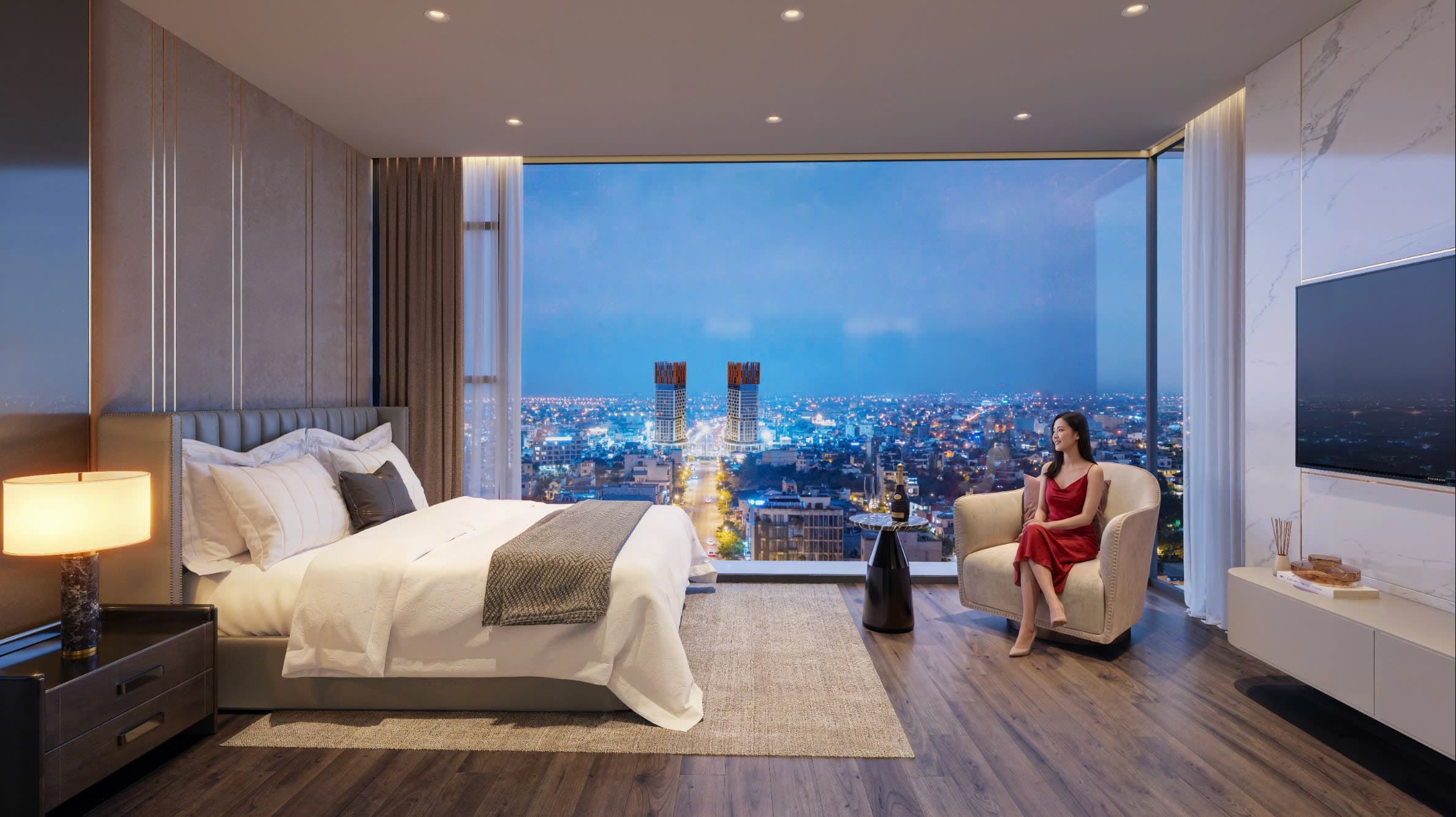 Phòng ngủ S-Light Tower – View Sông Hàn Đà Nẵng 270 độ