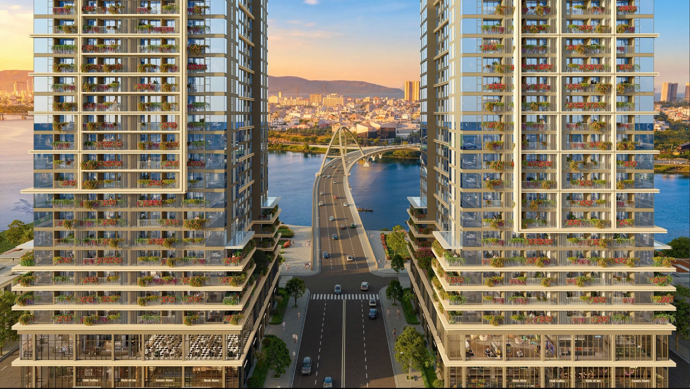 S-Light Tower nhìn từ ban ngày – Sun NeO City Hòa Xuân Đà Nẵng